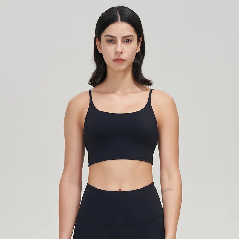 SOISOU Yoga Bra Top Women Gym Sports Bra Fitness Underwear Shockproof Reducer Bra Breathable Removable Chest Pad Bras For Women