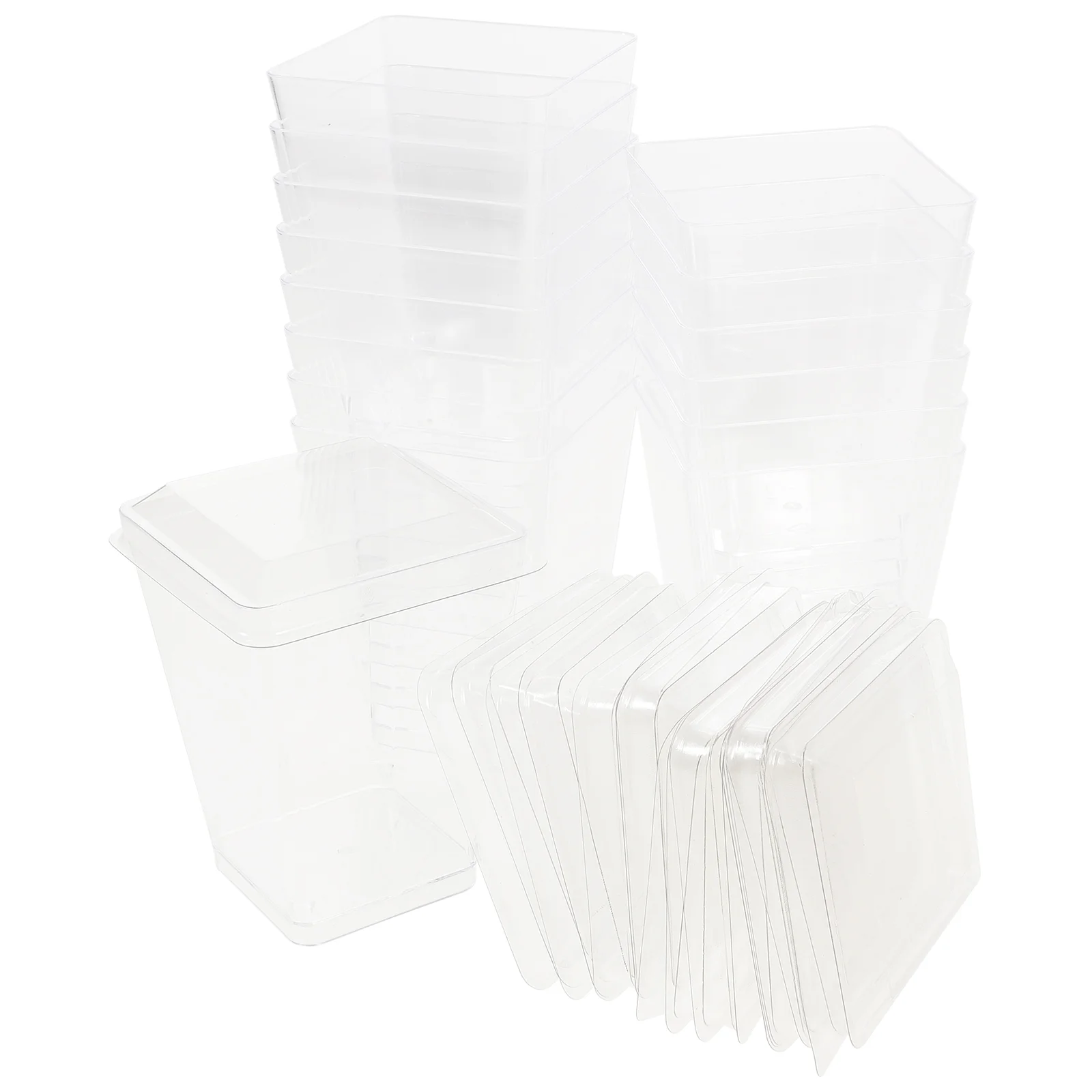 

50Pcs Multi-function Dessert Cups Delicate Mousse Cups Transparent Tiramisu Cups