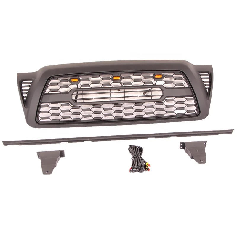 

Автозапчасти для грузовика, КОМПЛЕКТЫ КУЗОВОВ, детали для внедорожника, ABS пластик, Серый trd передний бампер, гриль, подходит для toyota tacoma 2005-2011 trd