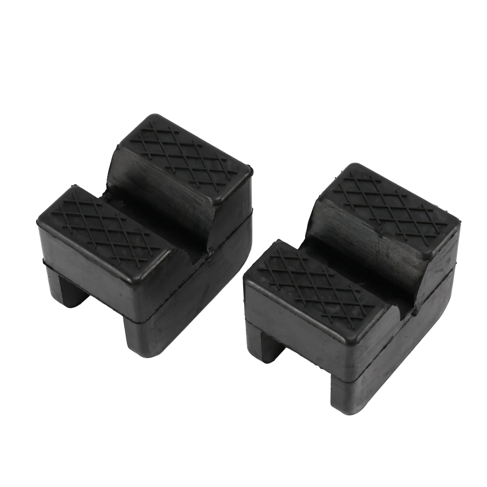 

2PCS Rubber Jack Pad Jack Stand Adapter Universal Rubber Slotted Frame Rail Pinch Weld Protector Car Lift Pads