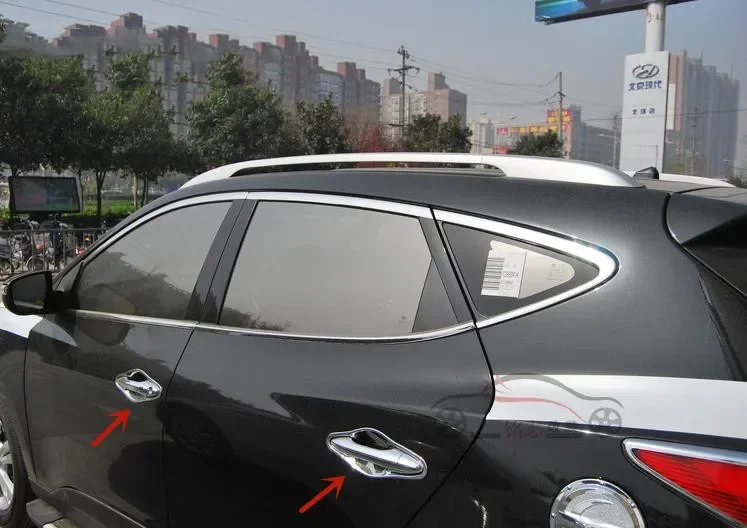 Для Hyundai IX35 2010-2017 ABS хромированная дверная чаша декоративные наклейки защита от