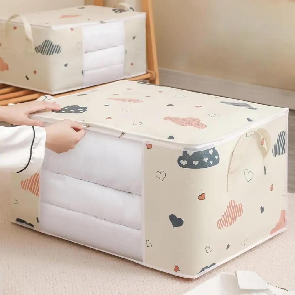 

Blanket Storage Bag Special Cartoon Pattern Comforter Storage Bag Transparent Window Anti-deformed Clothes Storage Bag