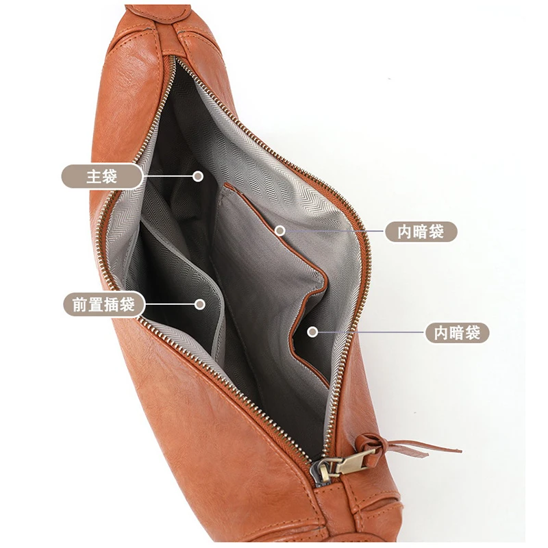 FUNMARDI Large Capacity Ladies Bag Fashion Weave Print Designer Women Shoulder Bag Half Moon PU Leather Crossbody Bags WLHB3306