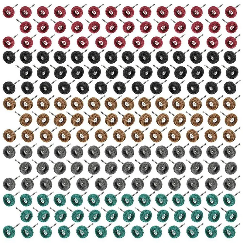 

200Pcs Abrasive Wheel Buffing Polishing Wheel Grinding Accessories Polishing Wheel 5 Grits For Dremel Rotary Tool