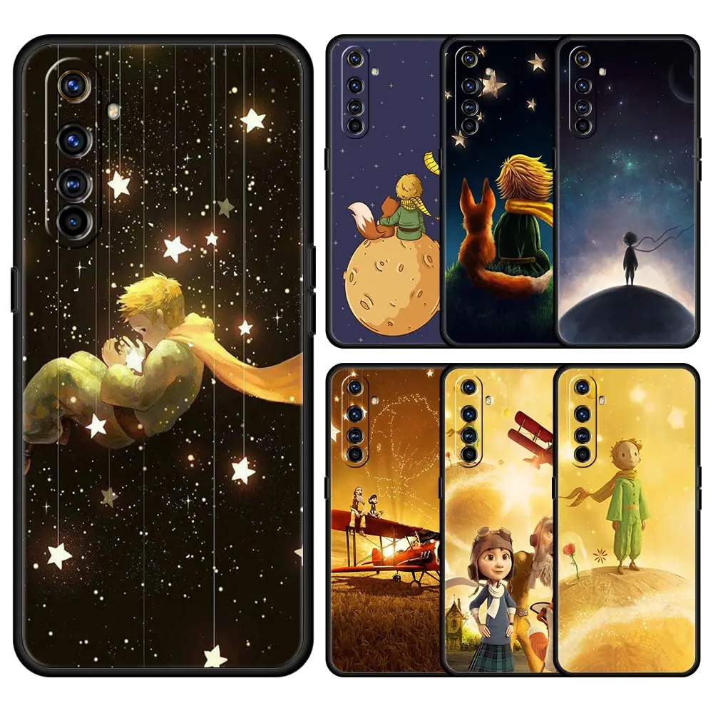 Чехол The Little Prince для Realme 8 7 6 Pro C21 C3 C11, черная Бриллиантовая Обложка из ТПУ для Oppo A53, A52, A9, A54, A15, A95, Reno7 SE, Reno6 Pro Чехол для телефона Z