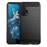 shockproof soft silicone case for honor 20 pro carbon fiber cases for honor 20pro full protective back cover coque fundas