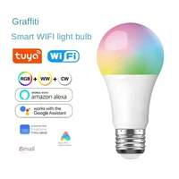 graffiti smart wifi bulb e27 screw ledvoice globe 10w remote dimming color changing rgbcw