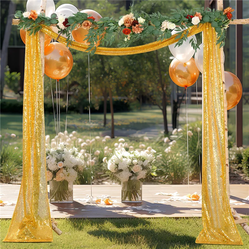 

Блестящий балдахин свадебное украшение марлевая занавеска для улицы газон свадебный драпировочный фон ткань