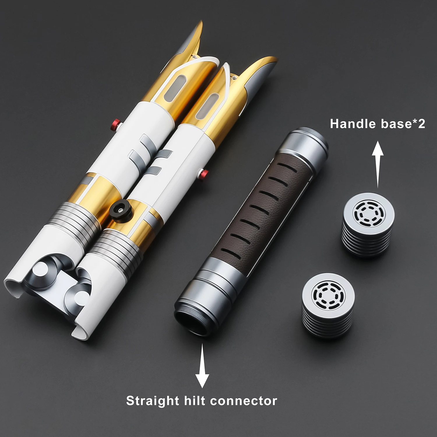 TXQSABER Temple Guard double Lightsaber SNV4 Proffie2.2 Heavy Dueling Light Sword Metal Hilt Smooth Swing FOC Force Cospaly Toy