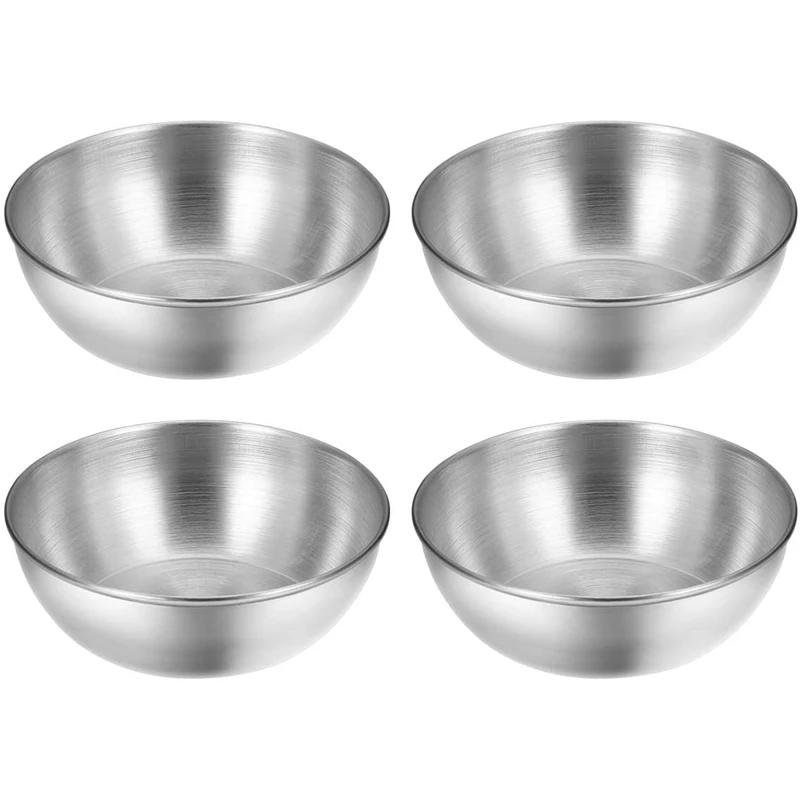 

Stainless Steel Saucer Deepen Household Seasoning Sushi Sushi Dip Bowl Mini Dip Sauce Vinegar Dish Tableware 8Pcs