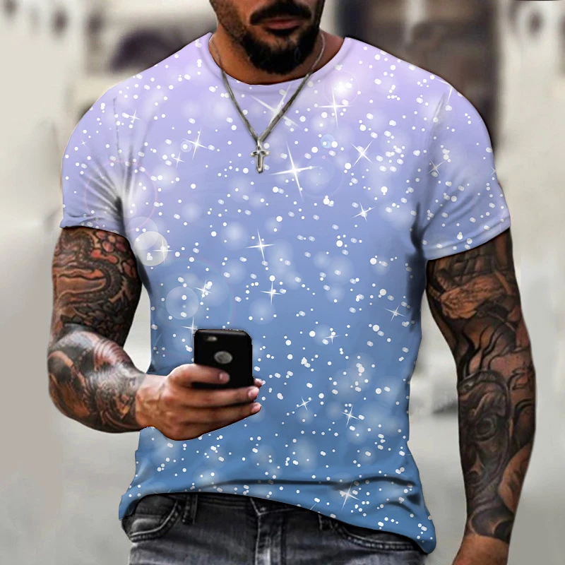 

3D Print Winter Snowflakes Fashion Ho T Shirt for Men Summer Short Sleeve Funny O-Neck Harajuku Tee Oversized Style Tops Loose