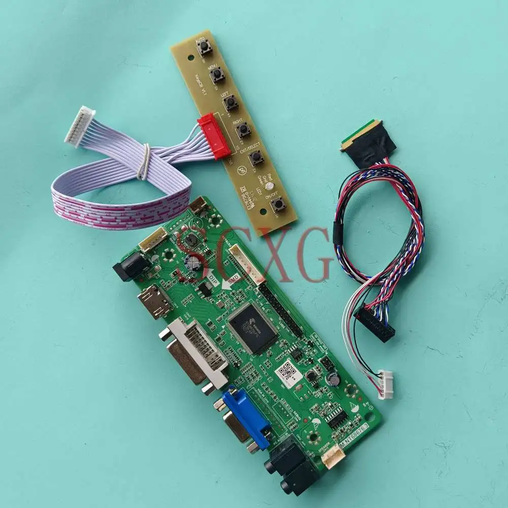 

LCD Monitor Controller Drive Board Kit Fit B140XW01 V8 Notebook Panel LVDS 40 Pins 14" HDMI-Compatible DVI VGA 1366*768 60Hz
