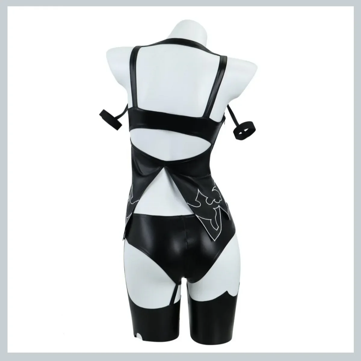 Аниме-игра NieR:Automata YoRHa Type A No 2 Косплей Костюм A2 Парик Черные топы из искусственной