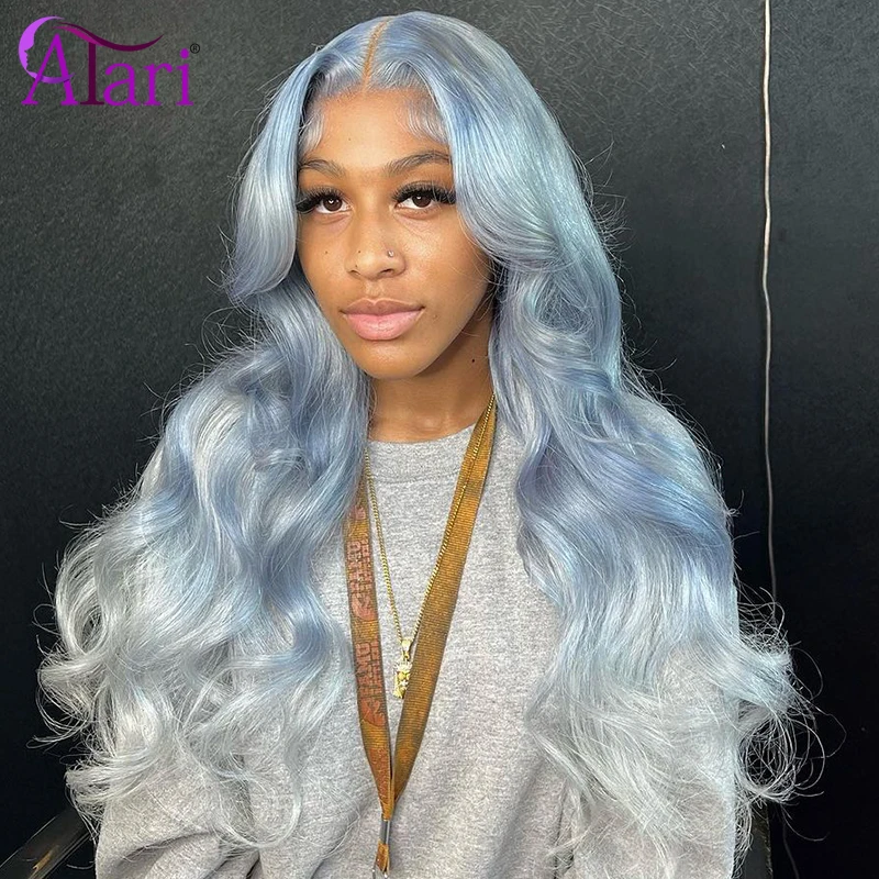 613 цветные синие Омбре 13x 6 кружевные передние волнистые человеческие волосы