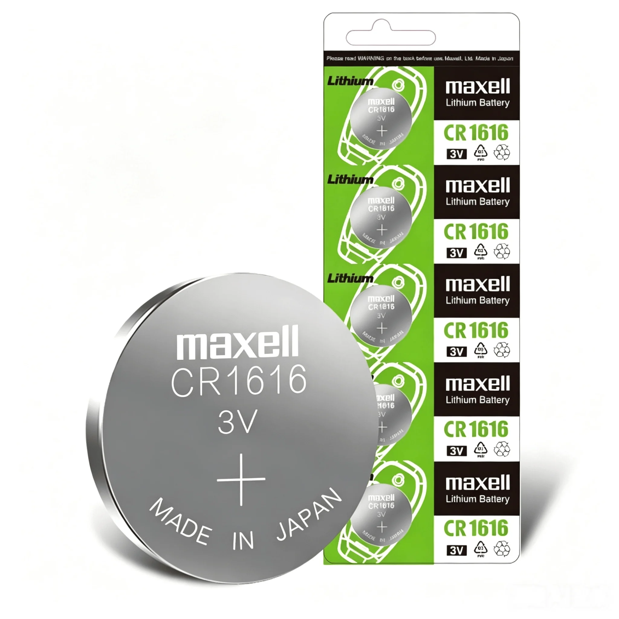 Фото 5-100 шт. оригинальных литиевых батареек Maxell CR1616 3V с защитой от протечек для часов, калькуляторов, пультов дистанционного управления, игрушек №2