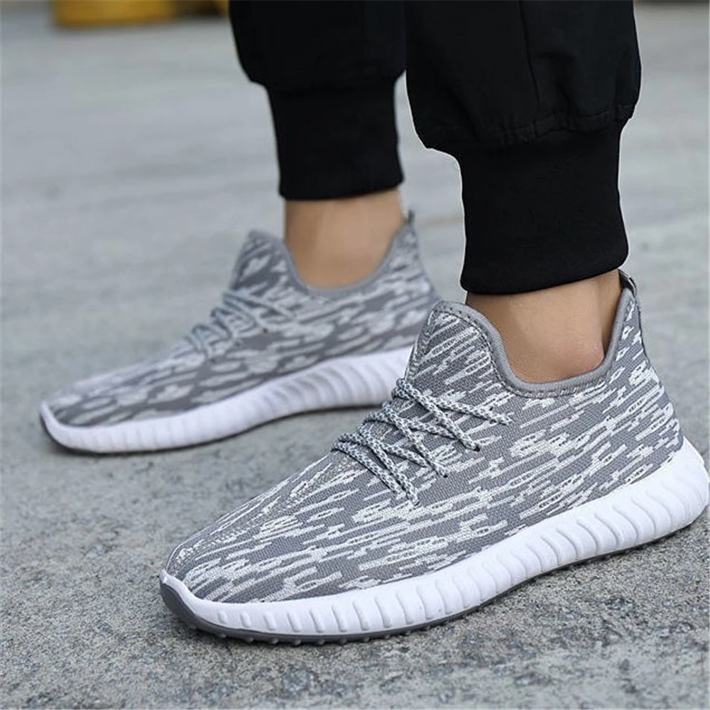 

Breathable Shoes Mens Flying Woven Breathable Casual Shoes Slip Wear Sneakers Man Tennis Gym Shoes Sport Mesh Comfortable Shoes