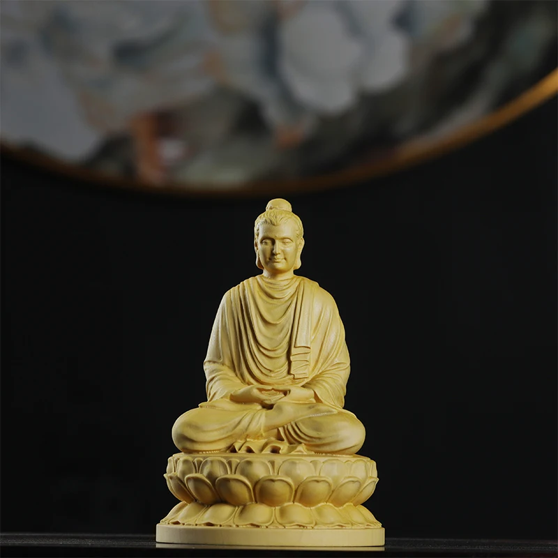 Статуя из натурального дерева самшита коллекция фигурок для домашнего декора