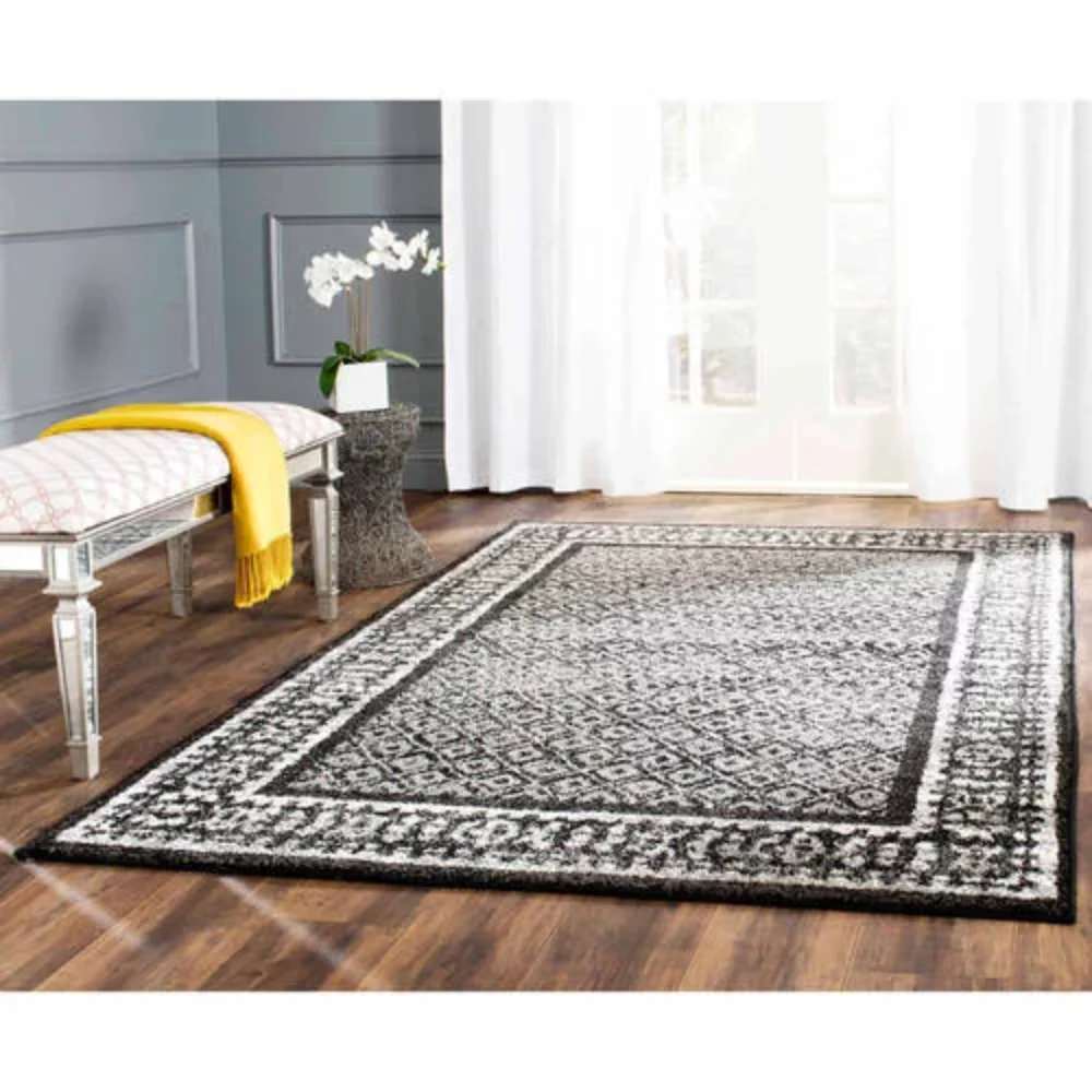 

SAFAVIEH Adirondack Royston Traditional Area Rug, Black/Silver, 8' x 10'