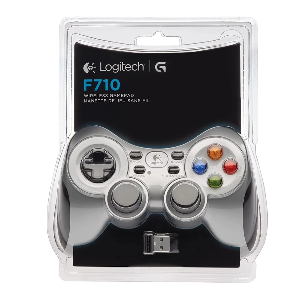 Logitech F710 Wireless Gamepad | Dual Vibration Motors Support Vibration Feedback Games | 2.4 Ghz Wireless Connectivity