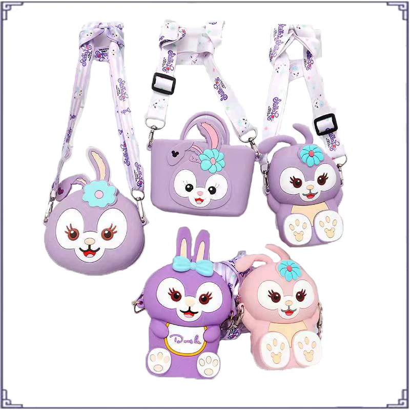 

Anime Kawaii Sanried My Melody Kittys Doraemon Cartoon Crossbody Silicone Shoulder Bag Children's Fashion Small Gift Jewelry