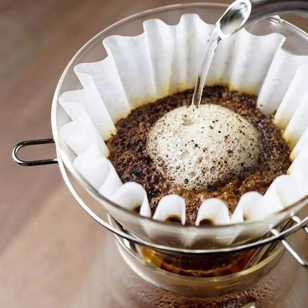 

Coffee Filter Pods 50pcs Cake Shaped Coffee Filters For Single Serve White Filter Paper Cake Cup Coffee Paper Bowl For 1 4 F8x2
