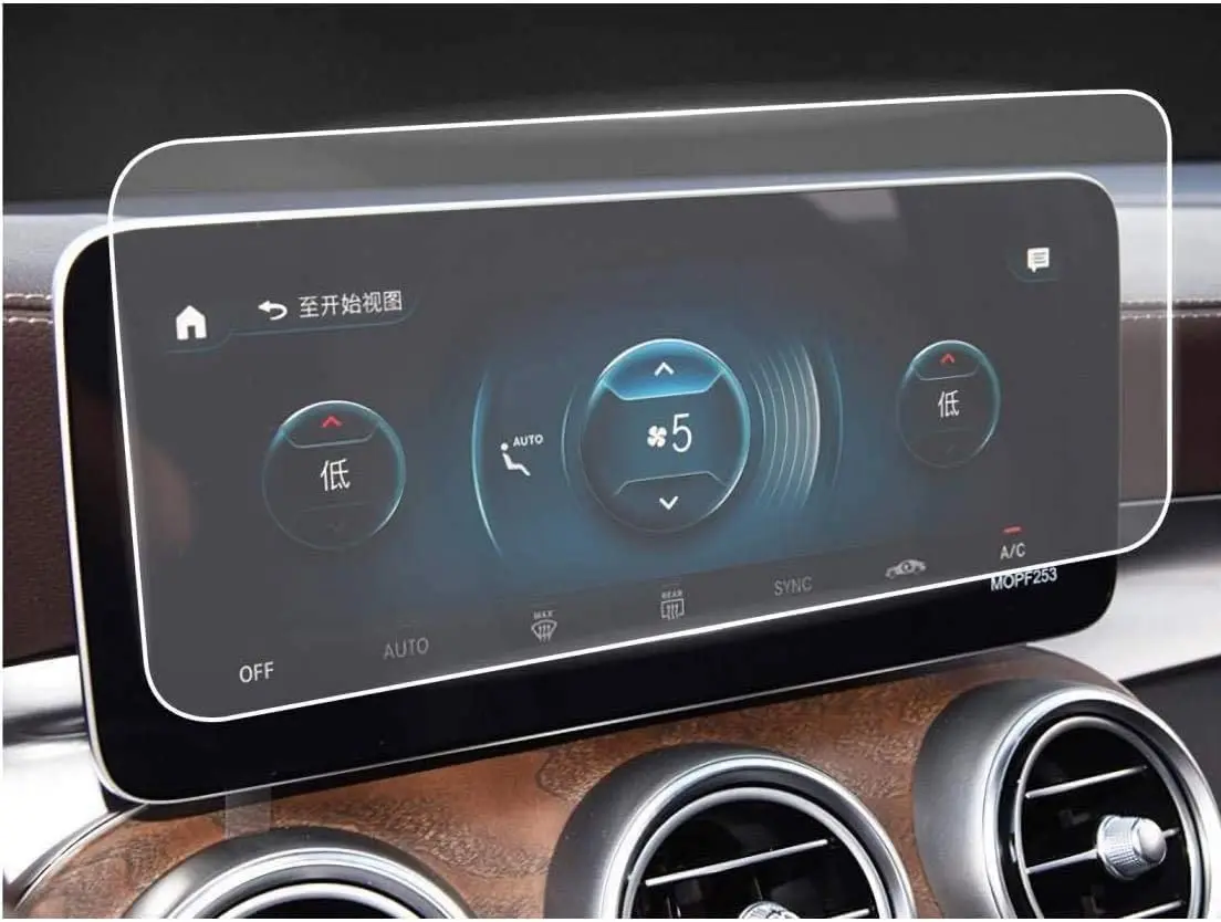 

Car Infotainment GPS Navigation Display and Instrument Protect for Mercedes Benz GLC Sticker Tempered glass screen Protect