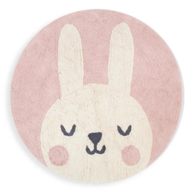 

INS Nordic New Cartoons Mat For Children Baby Play Mat Round Carpet Lion Playmat Baby Photography Props Living Room Carpet