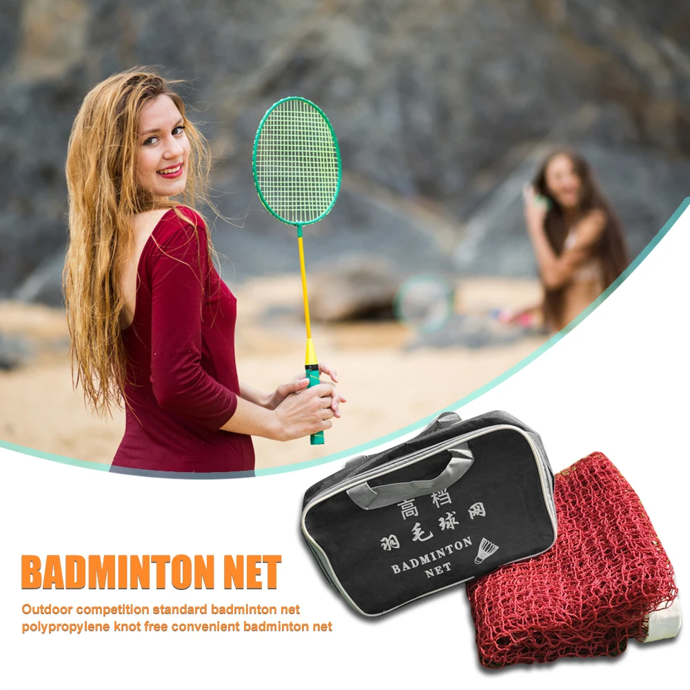 

Professional Training Badminton Net Exercise Net with Bag Outdoor Tennis Mesh for Indoor Exercise Sport Ornaments
