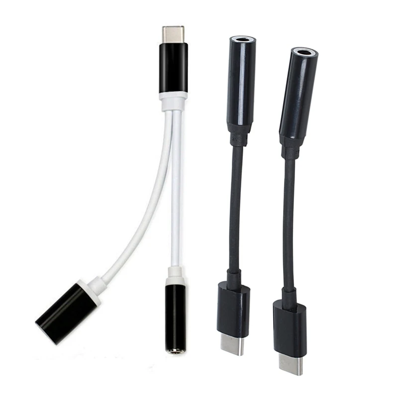 1 Cable USB negro de TYPE-C a 3,5, Cable de Audio TYPE-C...