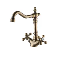 Europe Style Basin Kitchen Faucet Total Brass Bronze Finished Swivel Bathroom Faucet Mixer Tap Sink Tap 360 Degree L4019C