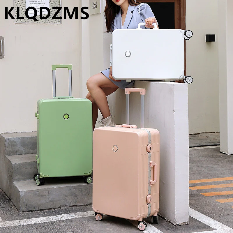 Деловой чемодан KLQDZMS в минималистичном стиле кодовый Дорожный унисекс для кабины
