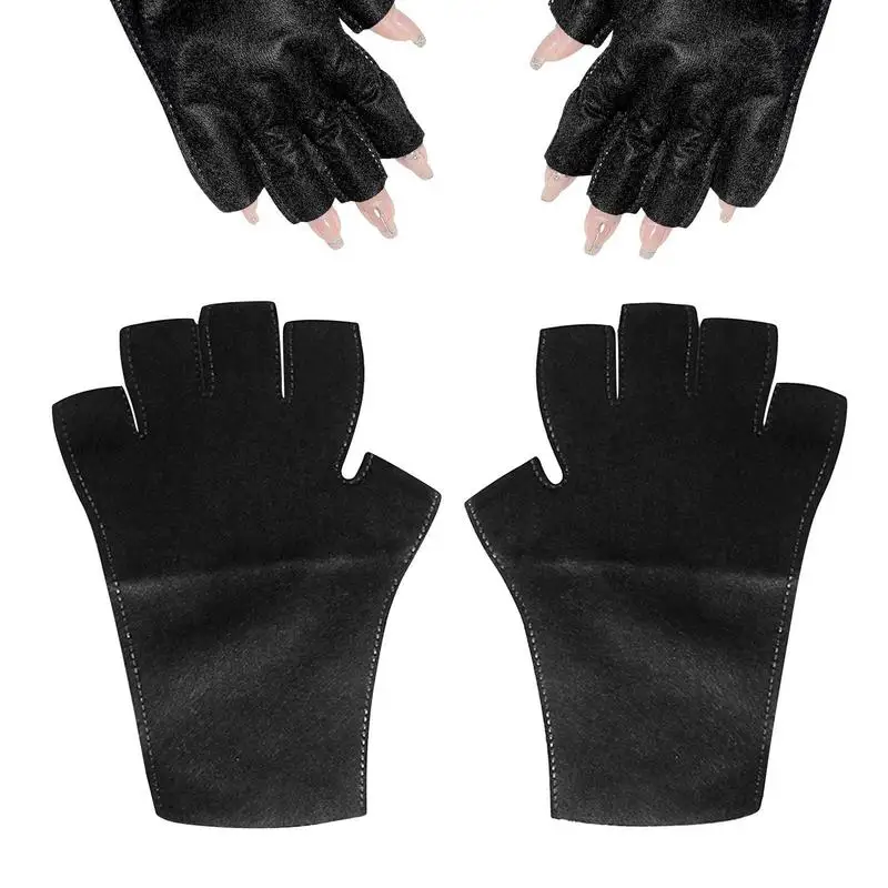 

UV Protection Gloves Fingerless Gloves For Lamp Light Black Nail Manicure UPF 50 Skin Care Gloves For Nails Gel Nails Nail Arts