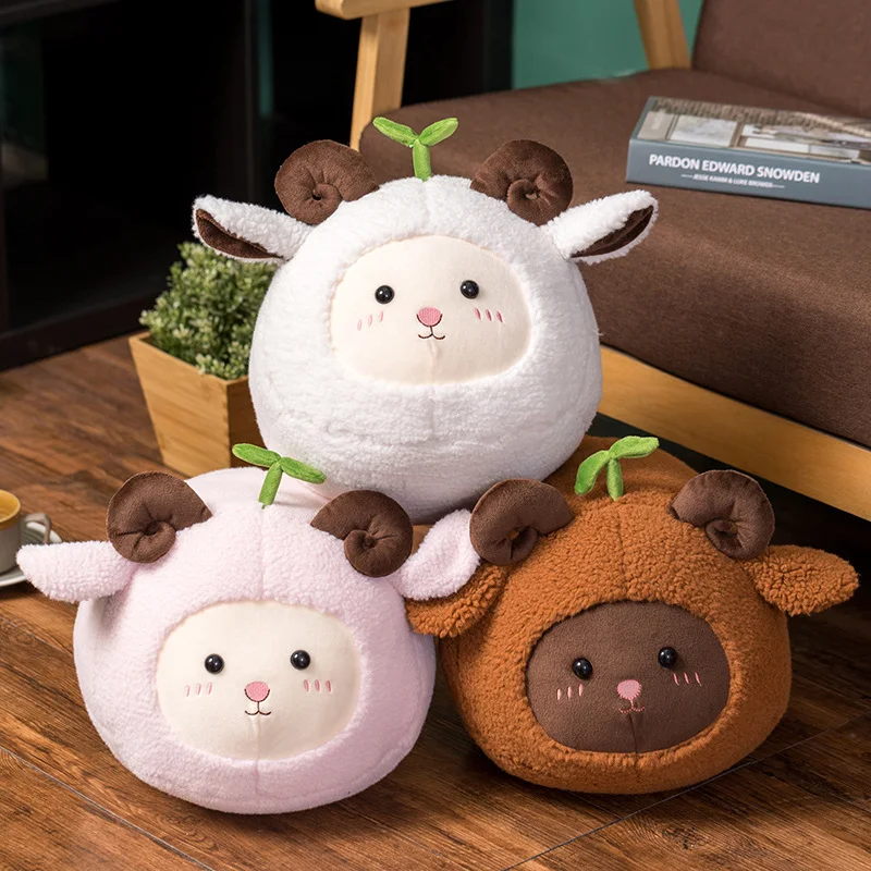 

New Cute Cartoon Little Sheep Plush Toys Soft Sleeping Stuffed Plush Toys Animal Dolls Home Decoration Birthday Gift