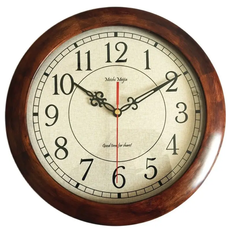 

Japanese Style Wall Clock Vintage Wood Clock Mechanism Wall Watches Home Decor Bedroom Silent Living Room Duvar Saati Gift