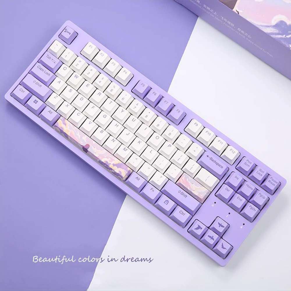 dareu a87 dream cherry mx axis wired mechanical gaming keyboard 87 macro recording keys n key rollover keypads with pbt keycaps free global shipping