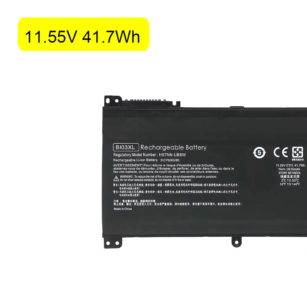 DODOMORN BI03XL Аккумулятор для ноутбука HP Pavilion X360 13-U000 M3-U000 13-U100TU M3-U001DX Stream 14-AX000 ON03XL 11 55 В
