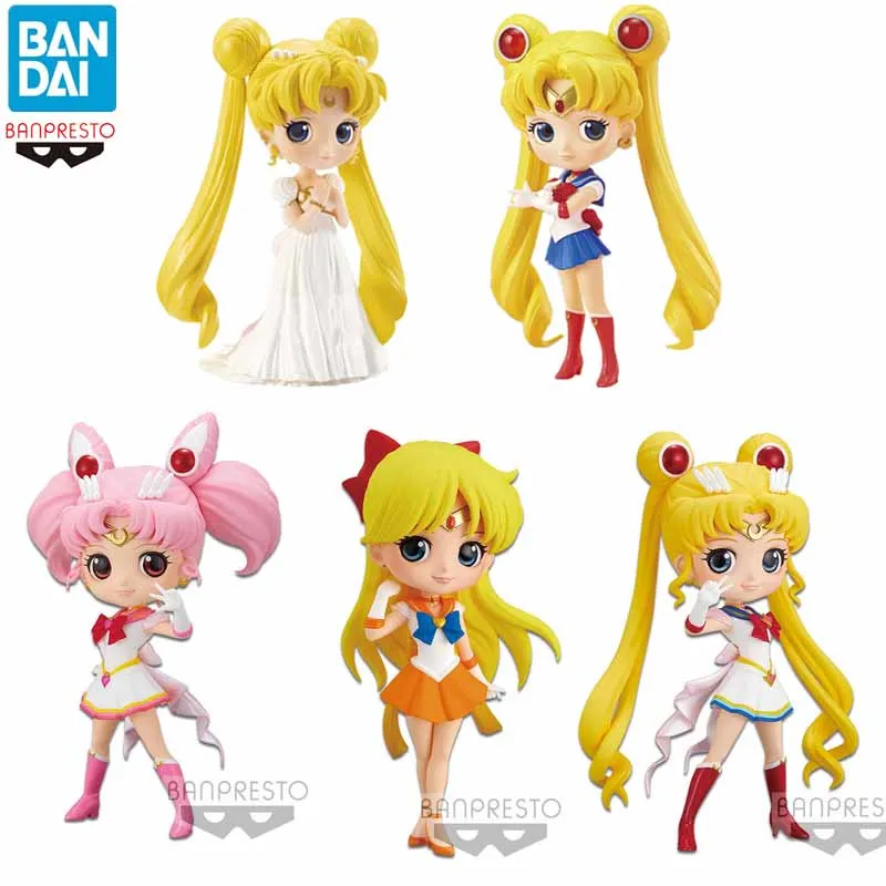 

Bandai Qposket Sailor Moon Sailor Wedding Dress Princess model Ornaments Anime toys gift cute anime figures model doll