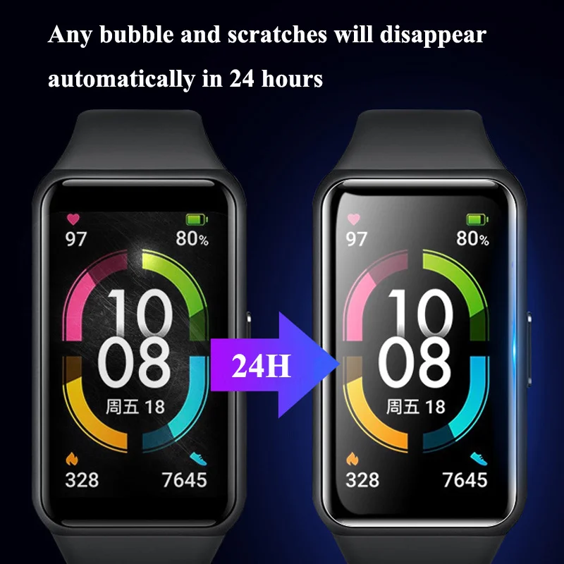 3D Curved Fit Full Screen Protector Film for Huawei Band 8 Clear Soft Protective Film Not Glass for Huawei Band 8 NFC 1-5Pcs