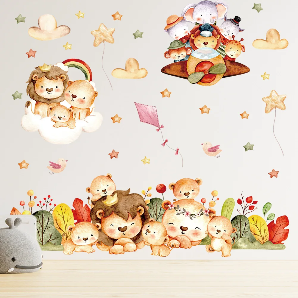 

Настенные стикеры в индийском стиле с животными для детской комнаты, для мальчиков и девочек, для детской комнаты, украшение для спальни, бо...