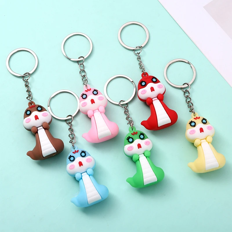 Креативный брелок-подвеска в виде змеи милый мультяшный зодиак змея год подвеска