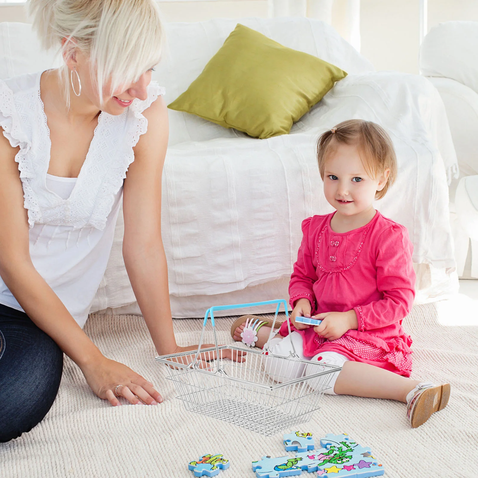 Корзина для покупок детские игрушки мини-кукольный домик тележка супермаркета