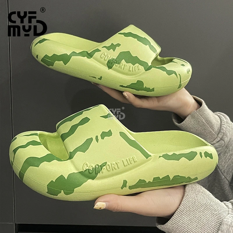 Cow Slippers for Women Animal Soft Eva Slippers Man Cute Outdoor Slides Fashion Design Comfortable Platform Shoes Summer 2023