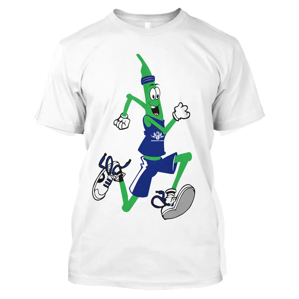 

Jumeast Running 3D Graphic T Shirts Oversized Printed Short Sleeve Anime Joggers Men T Shirt Funny Green Bean Manga Run Man Tops