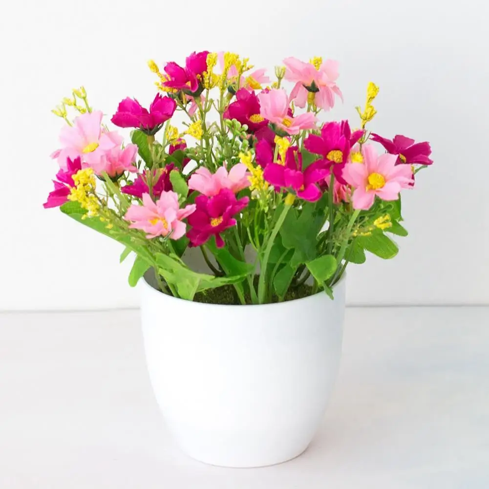 

Elegant Colorful Vivid Living Room Table Simulation Bonsai for Garden Simulation Bonsai Artificial Flower Pot