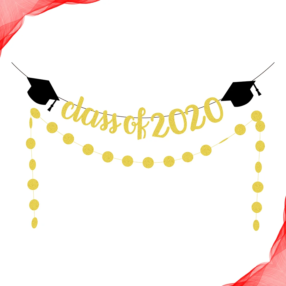 

Graduation Decorations Grad Banner Party Hanging Classbunting Garland Favors Decor