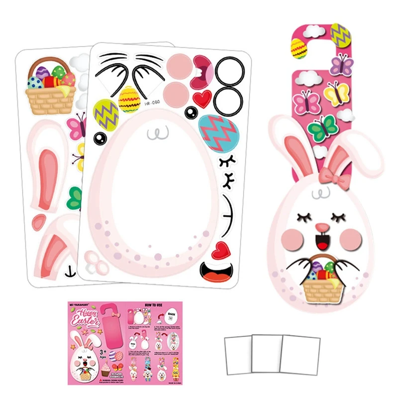 

Children's Hand-Made Toy Cartoon Three-Dimensional Colored Egg Decoration Door Hanging DIY Wall Sticker Material Bag