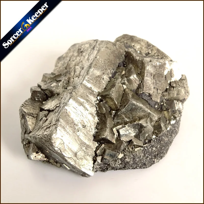 Золотой Железный Пирит кубический самородок грубый Кристальный камень