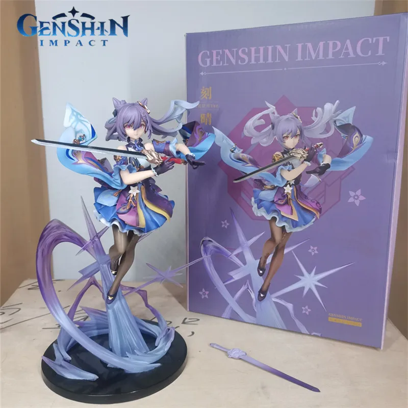 

Аниме Фигурка Genshin Impact Keqing, 32 см, кавайная экшн-фигурка, Модель Статуэтка из ПВХ, коллекционные украшения, игрушки, подарок на Рождество для д...