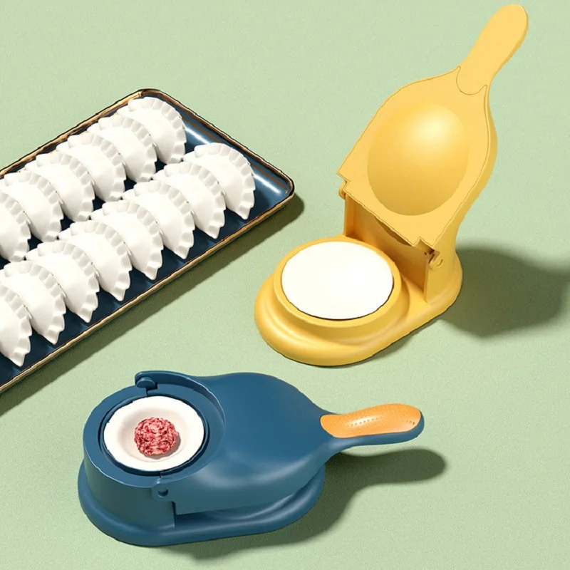 

2 IN1 Dumplings Maker Machine Manual Dumpling Maker DIY Dumpling Dough Wrapper Making Mold Dough Press Tool Kitchen Accessories