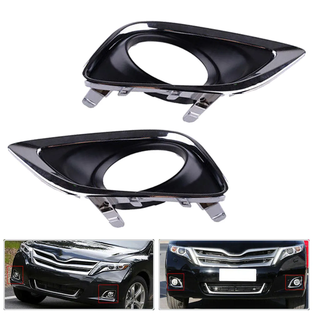 

2pcs Front Bumper Fog Light Lamp Cover Frame For Toyota Venza 2013-2015 Chrome 111111111111111111111111111111111